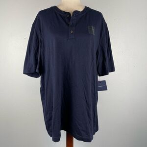 NWT Croft & Barrow Navy Blue T-Shirt Size XL